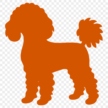 Artistic Standing Poodle Decal