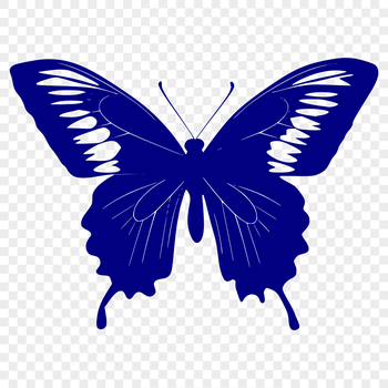 A colorful illustration of a butterfly in full body view, suitable for graphic design projects.