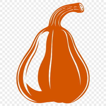 A hand-drawn vector illustration of a summer squash, suitable for cutting machine designs or stencils.