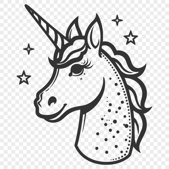 A fantasy creature from mythology with a single horn on its head.