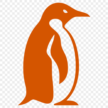 A full-body illustration of a penguin in a naturalistic pose, suitable for vector graphics and digital design.