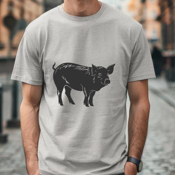 Unique Pig In SVG & DXF