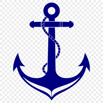 A nautical-themed anchor icon designed as a vector graphic.
