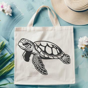 Artistic Sea Turtle - Sea Creature PNG