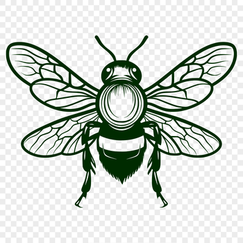 A vector graphic representation of an insect commonly found in gardens.