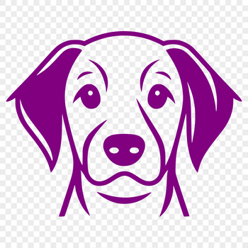 A vector illustration of a Labrador Retriever's head.