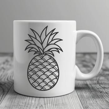 Stunning Pineapple In PDF & PNG