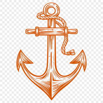 Nautical anchor illustration in a digital vector format