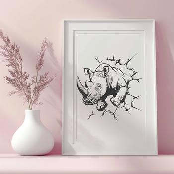 Rhino Digital Drawing In SVG File Format For Free Download