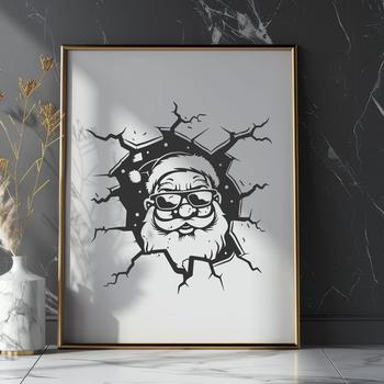 A cartoon illustration of Santa Claus in festive attire, suitable for Christmas designs and vector graphics.