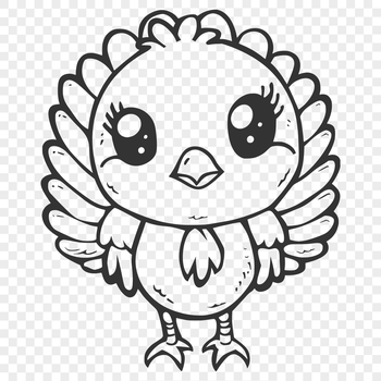 A vector graphic representation of a domesticated turkey species commonly associated with Christmas celebrations.