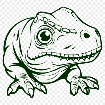 A colorful illustration of a baby prehistoric dinosaur peeking out from behind its mother's head.
