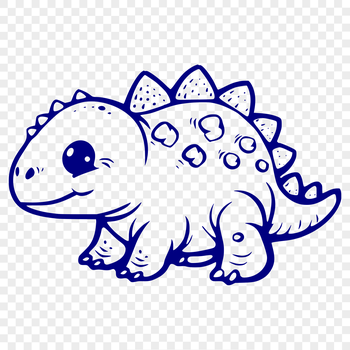 A detailed, full-body illustration of a prehistoric dino.
