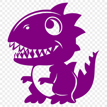 A prehistoric baby dinosaur with full body details in vector format.