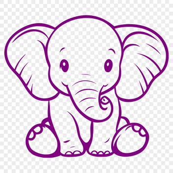 An SVG design featuring a stylized elephant figure.