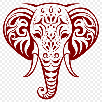 A detailed illustration of a majestic elephant in a vector format.