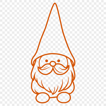 Mythical creature knome depicted in full-body form, sitting upright.