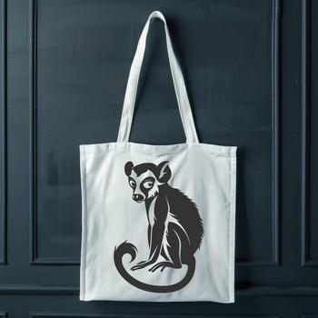 High-quality vector illustration of a full-body lemur, suitable for digital design projects.