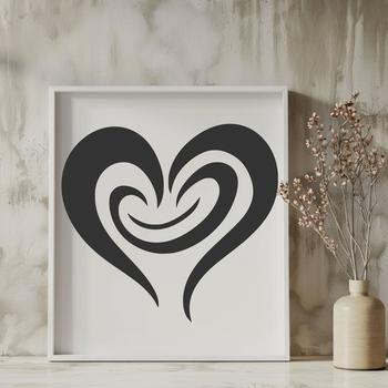 A simple vector design featuring a traditional symbol of love and affection in various formats including SVG, PNG, and PDF.