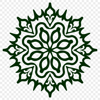 Ornate winter snowflake illustration created as a vector design.