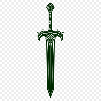 High-resolution vector illustration of a medieval-style sword