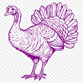 A full-body illustration of a farm animal commonly associated with Christmas.