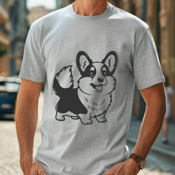 A digital representation of a cute puppy Corgi from various angles with detailed graphics.