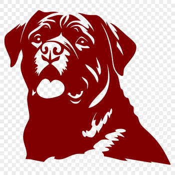 An SVG file of a rottweiler animal design, suitable for graphic design projects.