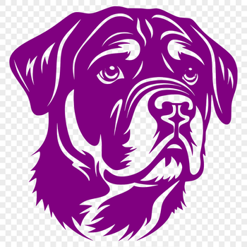 A high-quality vector illustration of a Rottweiler's head, suitable for various design applications.