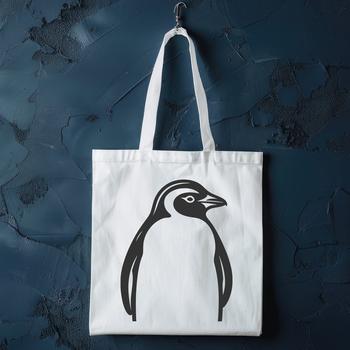 Illustrative penguin figure created as a digital vector art design.