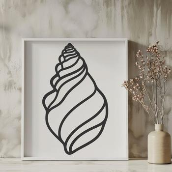 A high-quality illustration of a seashell in vector format.