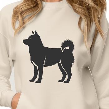 A digital illustration of a Shiba Inu standing upright with its fur and features depicted in detail.