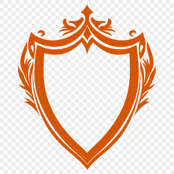 A highly detailed illustration of a shield featuring intricate designs and patterns.