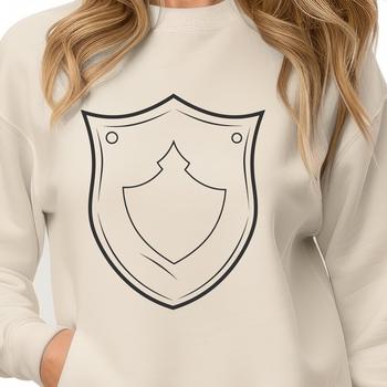 A graphic shield design for vector art projects.