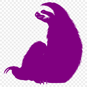 A detailed illustration of a sloth's full body, ideal for vector design projects.