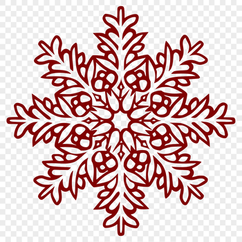 A stylized vector snowflake design suitable for various digital applications.