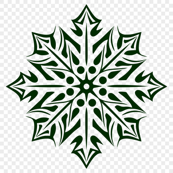 A detailed, symmetrical snowflake design made from interlocking triangles.