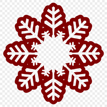 A delicate, intricately designed snowflake, suitable for winter-themed designs and crafts.