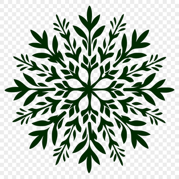 Ornate snowflake design, perfect for winter and Christmas crafts, available in vector format.