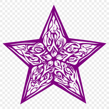 A vector graphic illustration of a stylized Christmas star, suitable for digital use.
