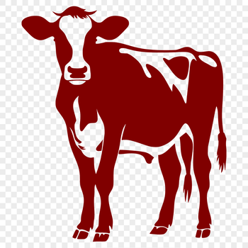 A detailed representation of a farm animal, ideal for crafting and DIY templates.