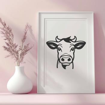 Artistic Cow - Farm Animal PNG