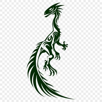 A prehistoric full-body dinosaur illustration suitable for various design applications.