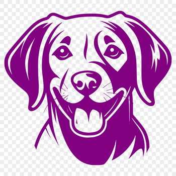 A depiction of a loyal Labrador Retriever breed of dog, suitable for vector art designs.