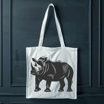 SVG graphic of a safari rhino.