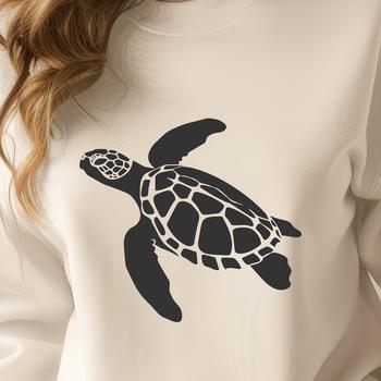 Artistic Sea Turtle - Cricut PNG