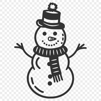 Illustrative snowman icon set against a winter background with snowflakes and frosty atmosphere.