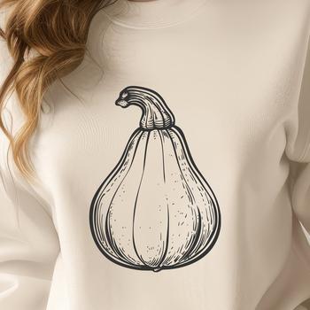 A high-quality vector illustration of a squash for graphic design and craft projects.