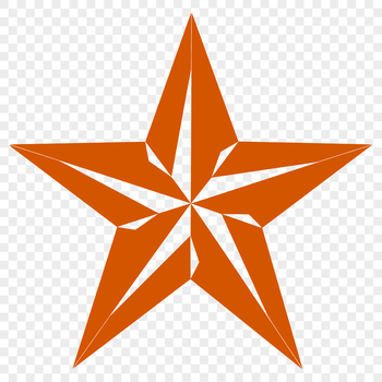 A stylized Star graphic designed as a vector art symbol.