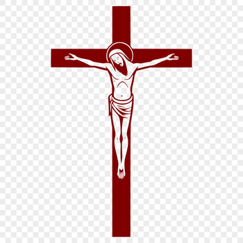 A simple, ornate crucifix icon designed as vector art, ideal for clip art and Cricut cutting machine projects.
